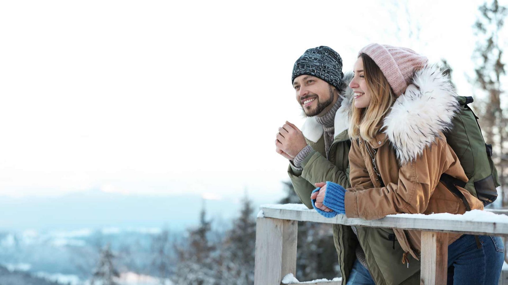 Escursione sulla neve farinosa